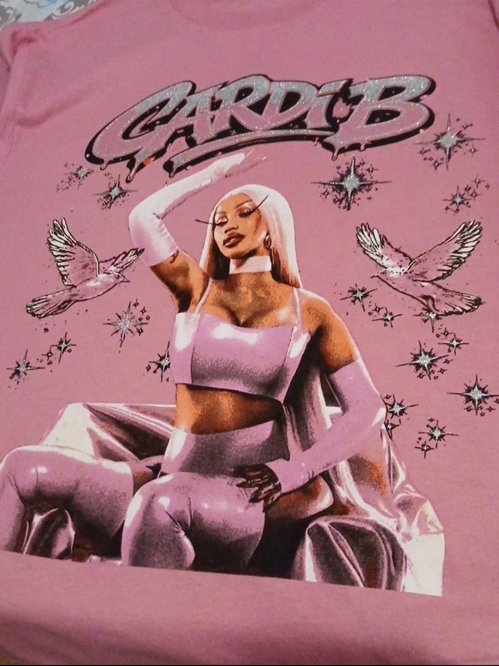 Cardi B Graphic Tee - Pink